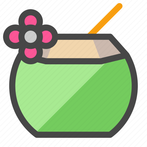 Coconut, coconut drink, fresh, drink, beverage icon - Download on Iconfinder