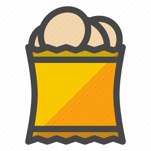 Potato chips, snack, carbohydrate, food and beverage, culinary icon - Download on Iconfinder
