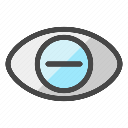 Eye, organ, body, minus, decrease, medic, medical icon - Download on Iconfinder