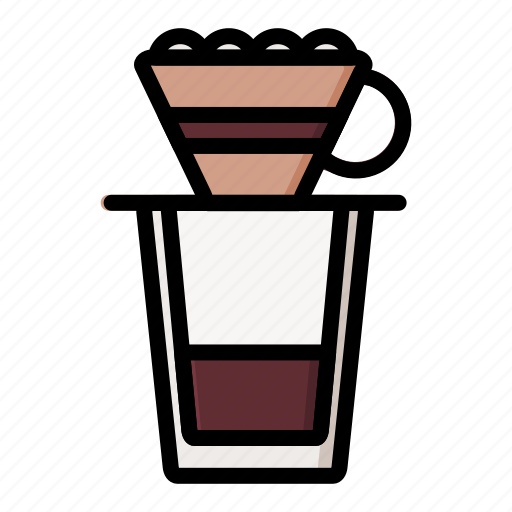 Beverage, coffee, drip, v60 icon - Download on Iconfinder