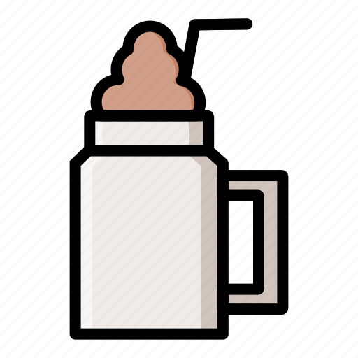 Coffee, cup, jar, straw icon - Download on Iconfinder