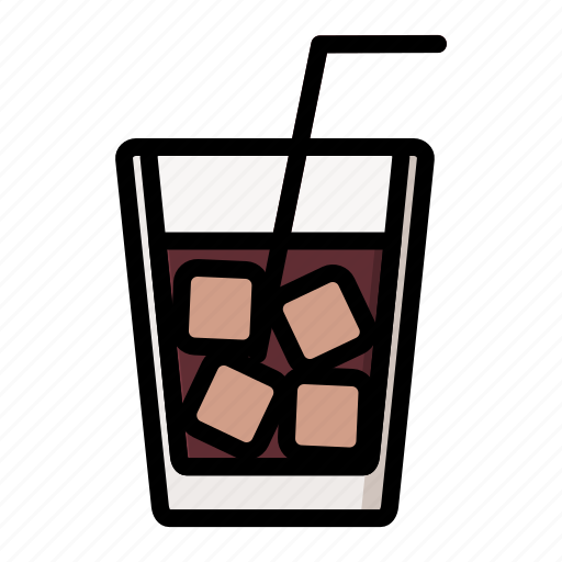 Glass, ice, straw, water icon - Download on Iconfinder