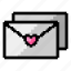 letters, mail, envelopes, heart, love, romance, romantic, message, valentine 