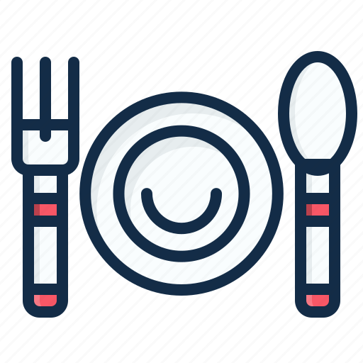 Dish, element, food, fork, kitchen, restaurant, spoon icon - Download on Iconfinder