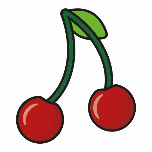 Cherries, cherry, food, fresh, fruit, pair, sweet icon - Download on Iconfinder