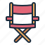 director, chair, film, cinema, movie, theatre 