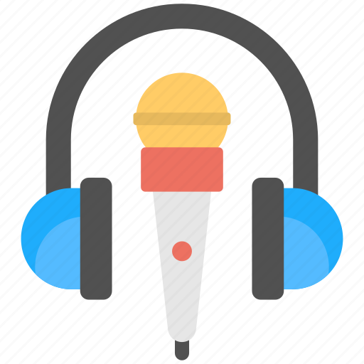 Audio recording, disc jockey, dj, retro headphone microphone, sound engineering icon - Download on Iconfinder