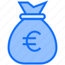 bag, money, euro, currency, finance