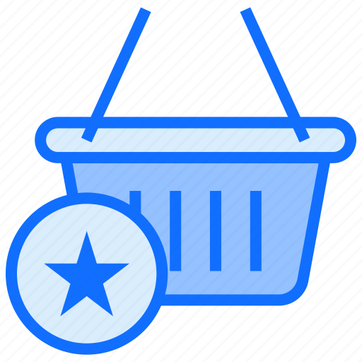 Basket, shopping, ecommerce, shop, star icon - Download on Iconfinder