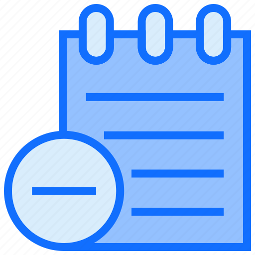 File, list, tasks, agenda, document, minus icon - Download on Iconfinder