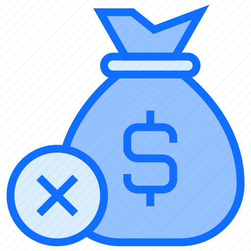 Bag, money, currency, dollar, wrong icon - Download on Iconfinder