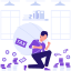 debt, loan, finance, people, chain, money 