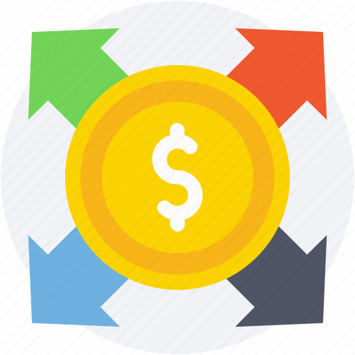 Devaluation, dollar arrows, dollar valuation, finance, valuation arrow icon - Download on Iconfinder