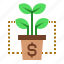 business, dollar, finance, grow, interest, invest, plant 