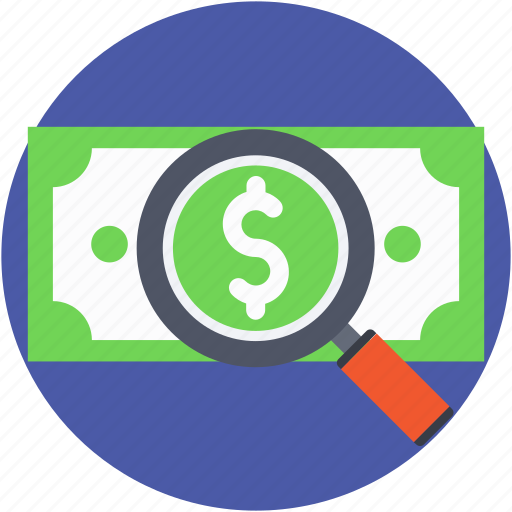 Find money, paper money, paper note, search money, searching icon - Download on Iconfinder