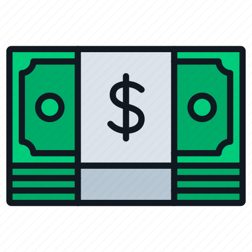 Bill Cash Dollar Money Stack Icon Download On Iconfinder