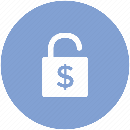 Cash safety, lock, money lock, open padlock, privacy, security, unlock icon - Download on Iconfinder