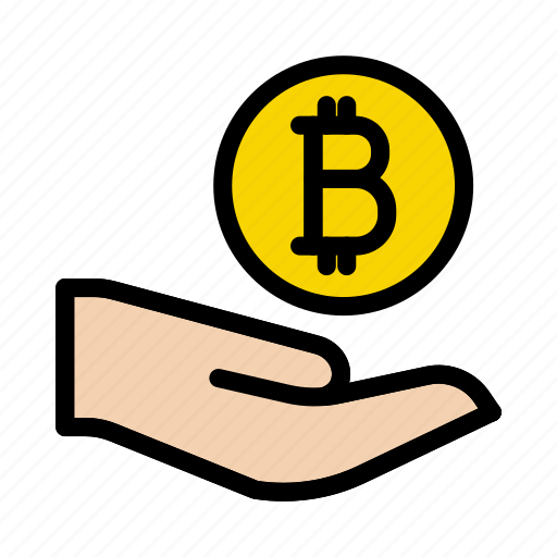 Bitcoin, crypto, currency, hand, protection icon - Download on Iconfinder