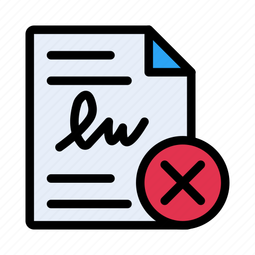 Agreement, cancel, contract, delete, reject icon - Download on Iconfinder