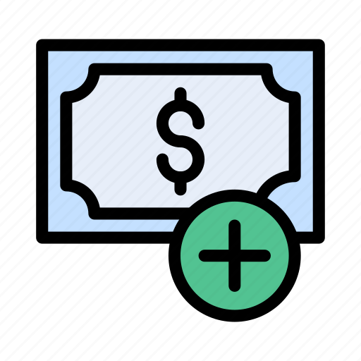 Add, cash, currency, dollar, money icon - Download on Iconfinder