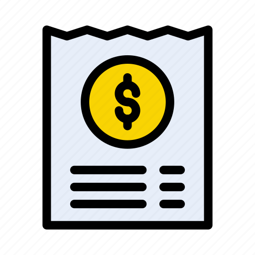 Bill, document, dollar, invoice, receipt icon - Download on Iconfinder