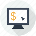 business, coin, cursor, dollar, money, monitor, mouse, payment, symbol