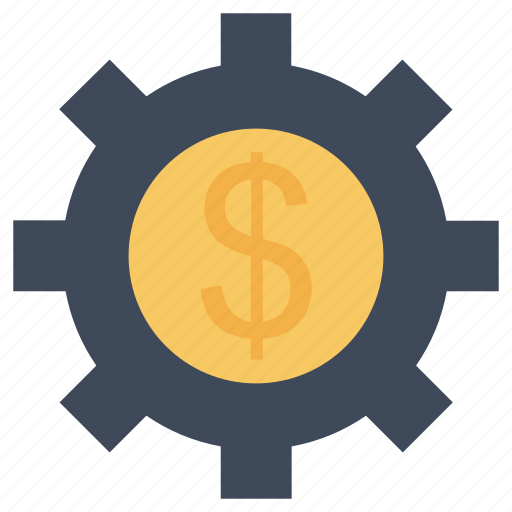 Configuration, dollar, finances, interface, money, settings, sign gear icon - Download on Iconfinder