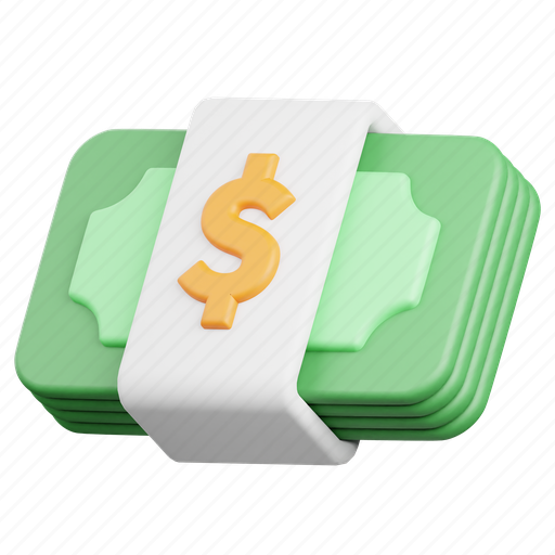 Money, dollar, cash, currency, bank, payment, finance 3D illustration - Download on Iconfinder