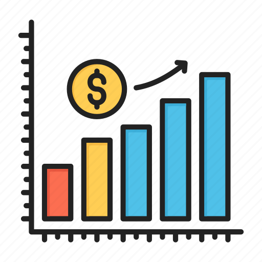 Dollar, earning, income, increase, monetize, revenue, statistics icon - Download on Iconfinder