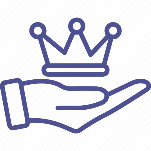 Care, crown, hand, king icon - Download on Iconfinder