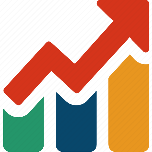 Arrow, bars, business, chart, finance, graph, analytics icon - Download on Iconfinder