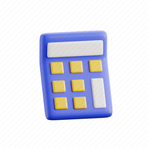 Calculator, math, calculation, finance, bank, business, banking 3D illustration - Download on Iconfinder