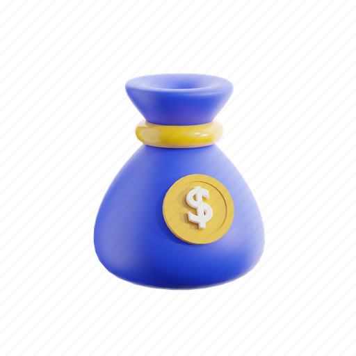 Money, money bag, bank, shopping, commerce, investment, finance 3D illustration - Download on Iconfinder