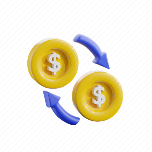 Transaction, send, money, finance, banking, bank, business 3D illustration - Download on Iconfinder