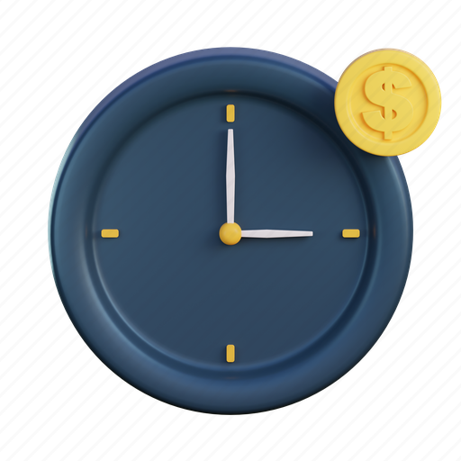 Money, time, payment, cash, finance, dollar, online 3D illustration - Download on Iconfinder