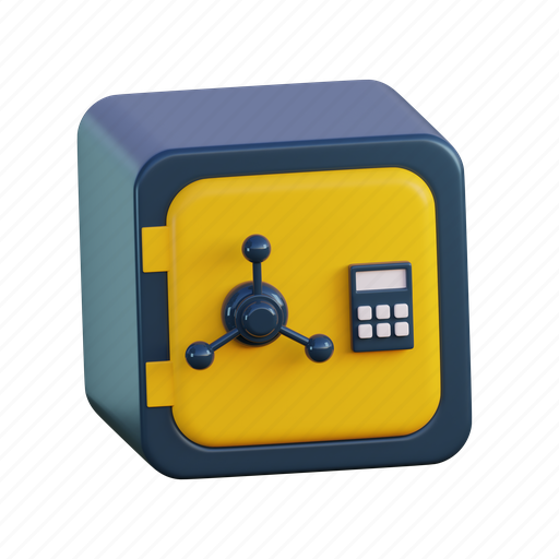 Safe, deposit, box, finance, secure, delivery, security 3D illustration - Download on Iconfinder