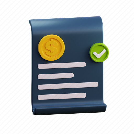 Financial, agreement, payment, document, deal, cash, partnership 3D illustration - Download on Iconfinder