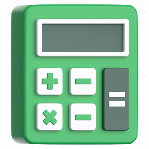 Calculator, mathematics, finance, calculation, money, business, education 3D illustration - Download on Iconfinder