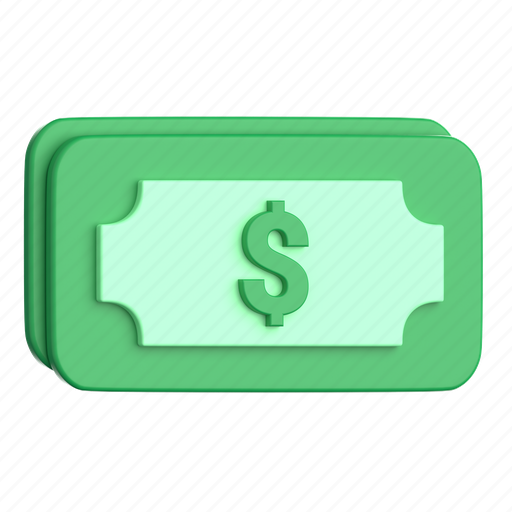 Money, dollar, cash, payment, currency, bank, business 3D illustration - Download on Iconfinder