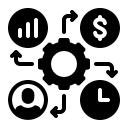 management, time, money, cogwheel, gear, system, dollar, process, chart, person