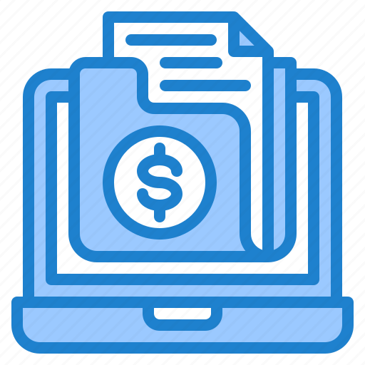 Finance, money, folder, file, laptop icon - Download on Iconfinder