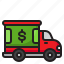 truck, finance, money, delivery, currency 
