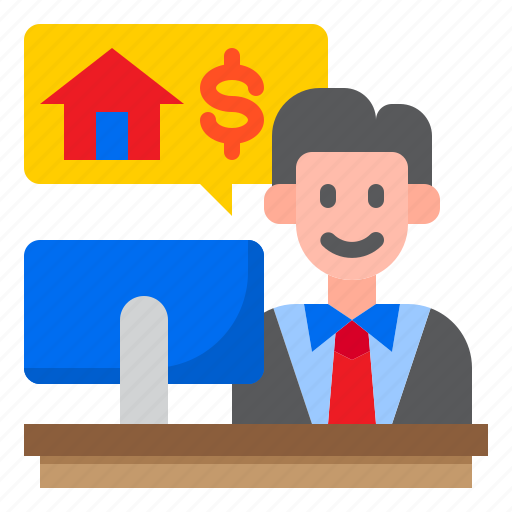 Businessman, home, message, money, finance icon - Download on Iconfinder