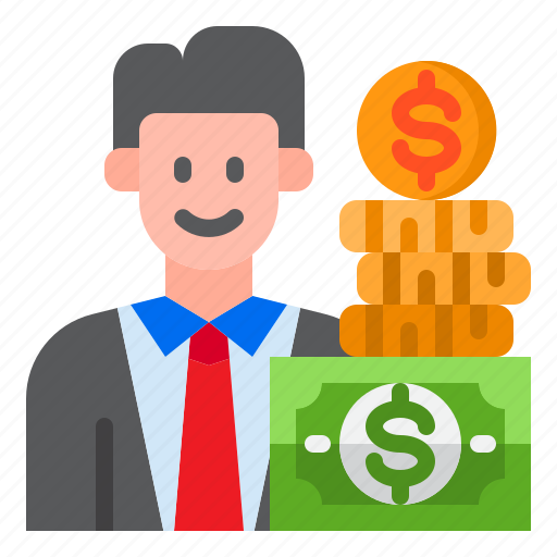 Businessman, invesment, finance, currency, money icon - Download on Iconfinder