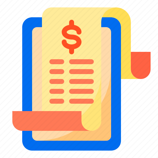 Receipt, bill, money, finance, smartphone icon - Download on Iconfinder
