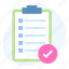 checklist, approval, verified, verification, protocol, criteria, clipboard 