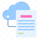 cloud, file, document, draft, content, storage, archive