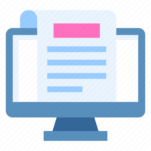 Blog, writing, online, article, file, document, communication icon - Download on Iconfinder