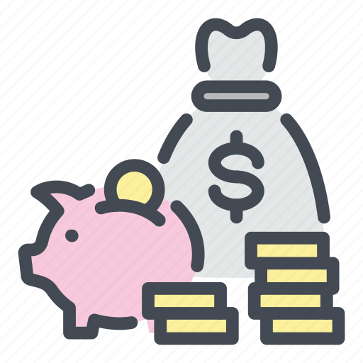 Savings, income, bank, banking, money, bag, piggy icon - Download on Iconfinder