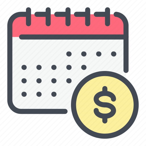 Calendar, date, pay day, dollar, coin, money, salary icon - Download on Iconfinder